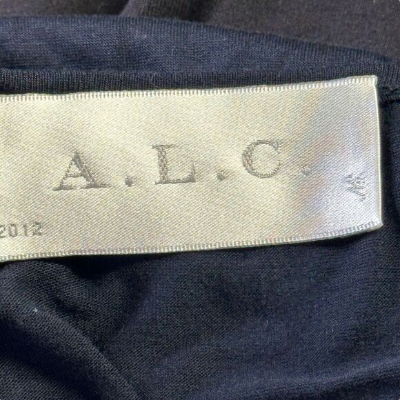 A.L.C. Scoop Neck Midi Wrap Skirt Dress 100% Viscose Size M Classic Comfort FLAW - Picture 7 of 10